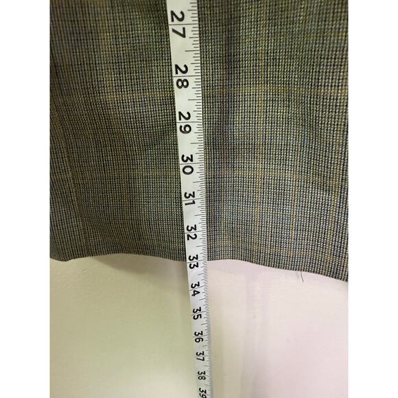 Lauren Ralph Mens 44L Blazer Sport Coat Gray Check Silk Wool 2 Button Jacket - Picture 5 of 9